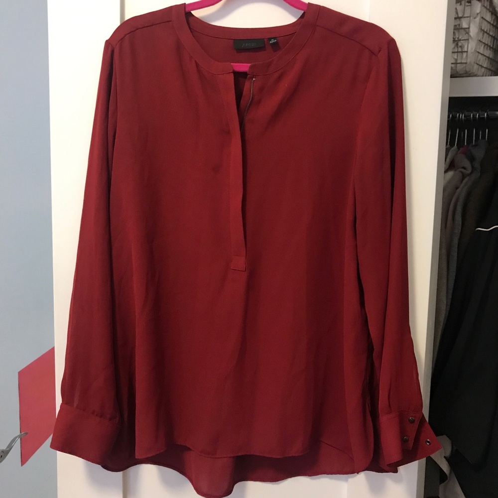 Burgundy Blouse